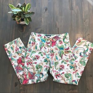 Lauren Ralph Lauren bright colored brocade capris